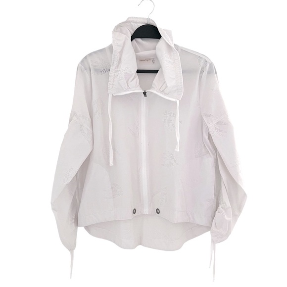 Nanette Lepore Jackets & Blazers - Nanette Lepore White Utility Sport Rain Jacket Stand-Up Collar M